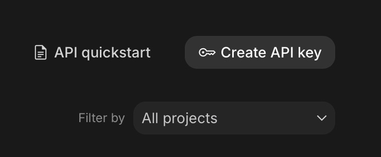 Click Create API Key Button