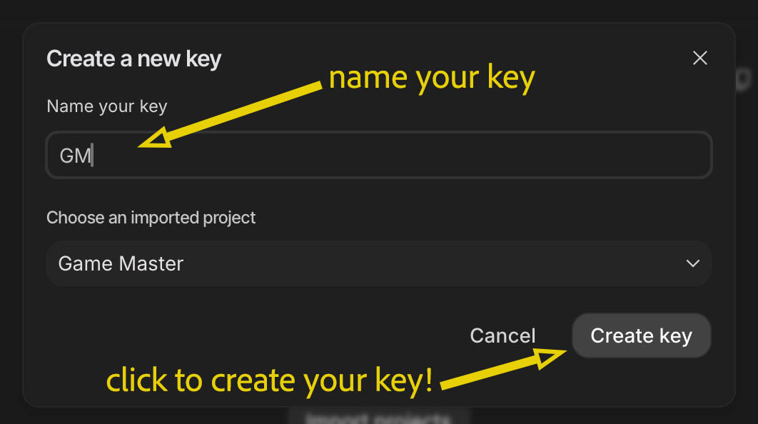 Name Your Key Input